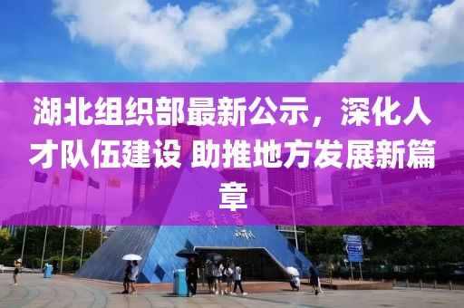 湖北组织部最新公示，深化人才队伍建设 助推地方发展新篇章