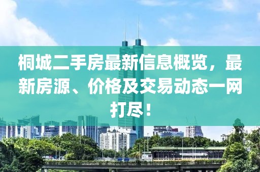 桐城二手房最新信息概览，最新房源、价格及交易动态一网打尽！