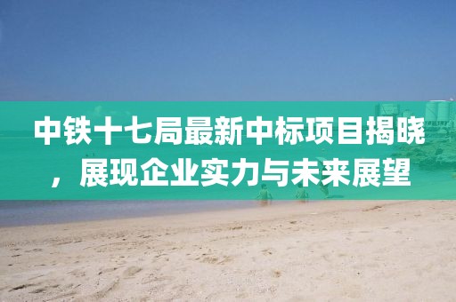 中铁十七局最新中标项目揭晓，展现企业实力与未来展望