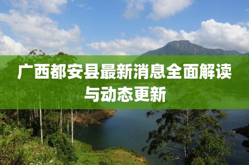 广西都安县最新消息全面解读与动态更新