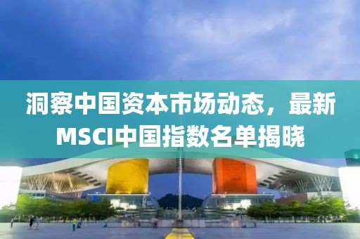 洞察中国资本市场动态，最新MSCI中国指数名单揭晓