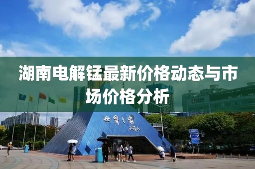 湖南电解锰最新价格动态与市场价格分析