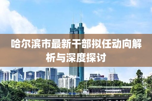 哈尔滨市最新干部拟任动向解析与深度探讨