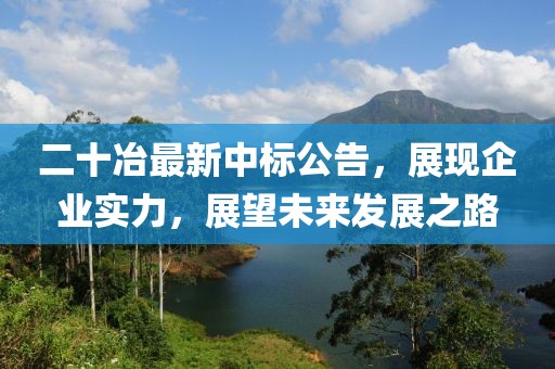 二十冶最新中标公告，展现企业实力，展望未来发展之路