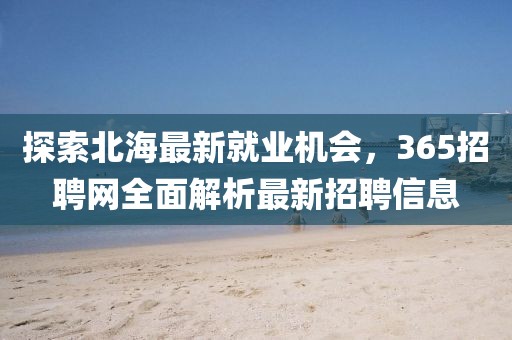 探索北海最新就业机会，365招聘网全面解析最新招聘信息