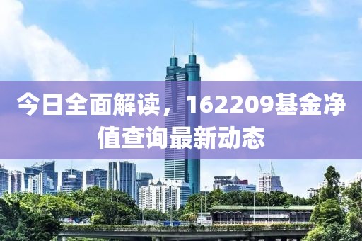 今日全面解读，162209基金净值查询最新动态