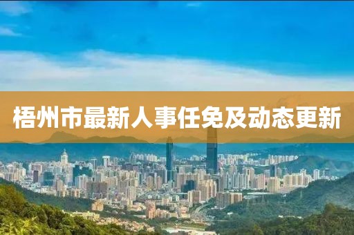 梧州市最新人事任免及动态更新