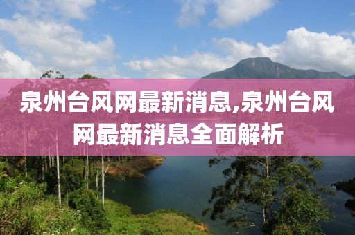 泉州台风网最新消息,泉州台风网最新消息全面解析