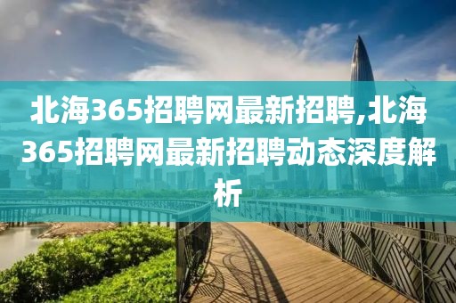 北海365招聘网最新招聘,北海365招聘网最新招聘动态深度解析