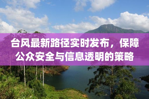 台风最新路径实时发布，保障公众安全与信息透明的策略